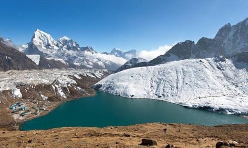 Gokyo Ri hike Nepal view of Mount Everest, Lhotse, Makalu, and Cho Oyu